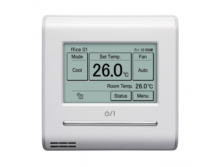 На снимката е показан термостат - не само да гледаме на колко градуса да духа климатика, а и колко е в по-далечния край на стаята, за да знаем дали наистина поддържаме такава температура.